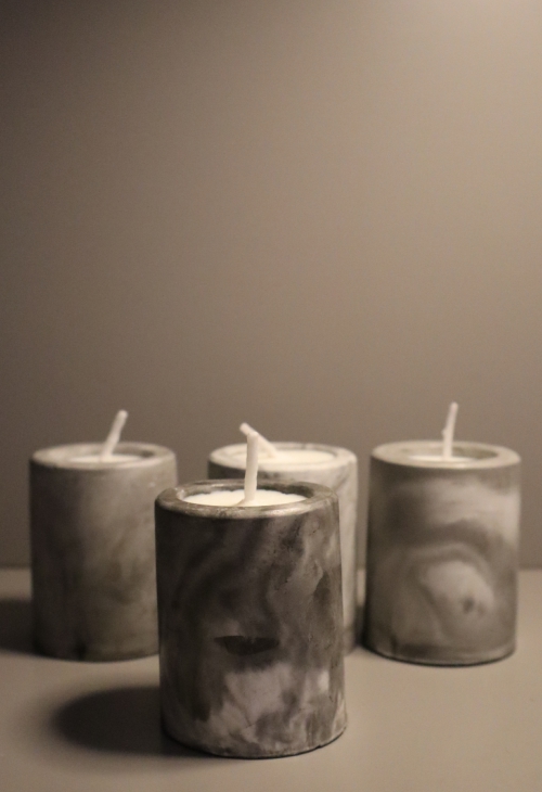 Candle Grey Small x4