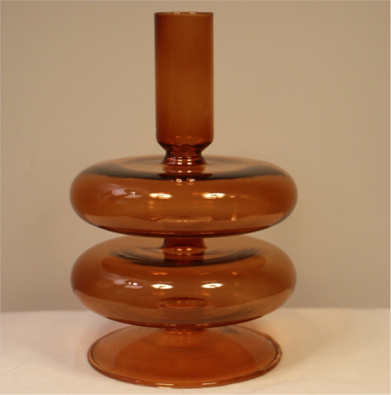 Candelabro Ámbar (vidrio)