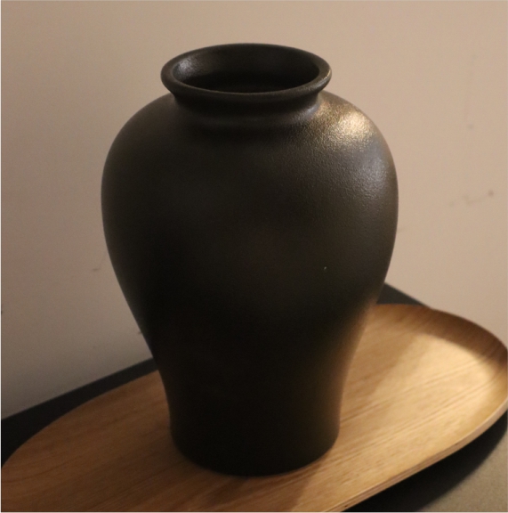 Florero Negro Mate – Modelo I