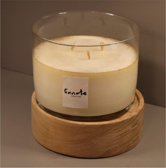 Candle Vidrio + Wood
